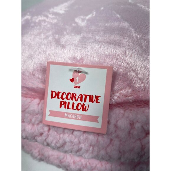 Macaron 12" Plush Pink Throw Pillow - Picture 11 of 12